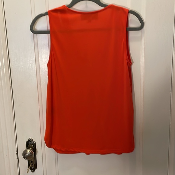 NWOT! Anthropologie Sunday in Brooklyn coral red V neck tank top - Picture 2 of 5